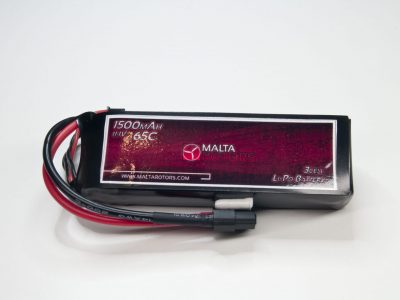 MaltaRotors 11.1v 1500mah 65c LiPo Battery