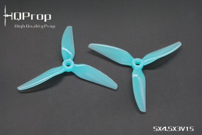 HQProp DP 5X4.5X3V1S PC Tri-Bladed Propeller Light Blue