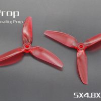 HQProp DP 5X4.8X3V1S PC Tri-Bladed Propeller Light Red