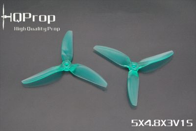 HQProp DP 5X4.8X3V1S PC Tri-Bladed Propeller Light Turquoise