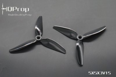 HQProp DP 5X5X3V1S PC Tri-Bladed Propeller Black