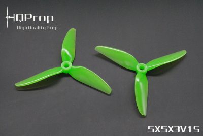 HQProp DP 5X5X3V1S PC Tri-Bladed Propeller Light Green