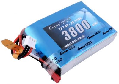 GENS ACE 3800mAh 7.4V 2S1P TX Lipo Battery Pack with JST-SYP Plug