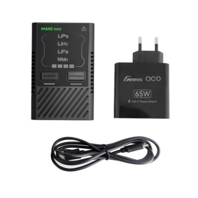 Gens Ace IMARS mini G-Tech USB-C 2-4S 60W RC Battery Charger with PSU